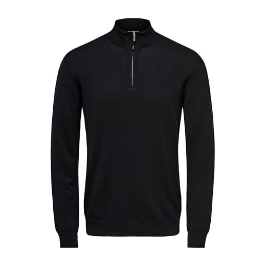 ONLY & SONS Onswyler Life Ls halv dragkedja stickad tröja tröja, svart, XL