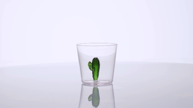 Handgemaakt Borosilicaatglas Kan Ichendorf Milano Groene Cactus Kan – Handgemaakt Borosilicaatglas, 175 Cl, Desert Plants Collectie Groene Cactus Karaf 1.75L