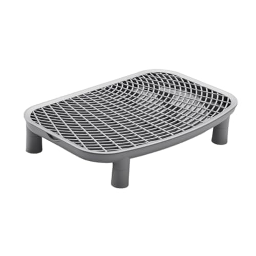 SZLIFE Gradino Lettiera Gatti, Facile Da Manutenere, Accessori per Bagno E Toilette, Grigio