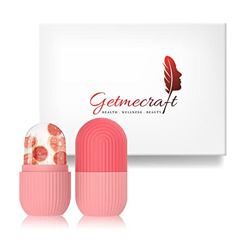 Getmecraft Ice Roller for Face and Eye, Silicone Ice Mold for Face,Facial Ice Roller Skin Care Tool for Eye Puffiness Relief & Remove Fine Lines & Reduce Acne Beauty Gift for Women