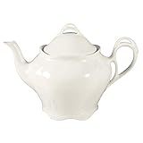 tettauer glaswerke friedrichsdorf HARTPORZELLAN Seltmann Weiden 001.738191 Rubin weiß Teekanne 1,0 L, Creme