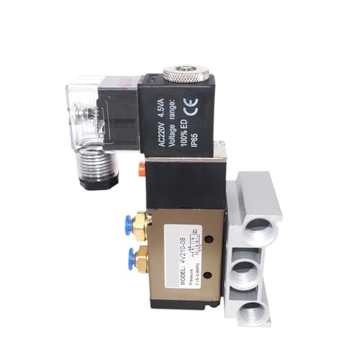 Distributeur pneumatique 4V210-08 5/2 voies bloc de commande 10 stations 24V