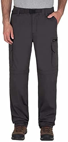 BC Clothing Men's Convertible Cargo Hiking Pants Shorts Grey (XX-Large 30)