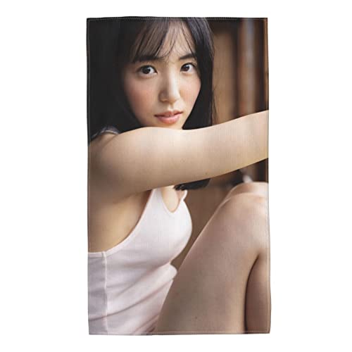 Mumeomu 下尾みう (1) タオル フェイスタオル 軽量 吸水 速乾 トラベルホテル家庭用に適し 40 X 70cm