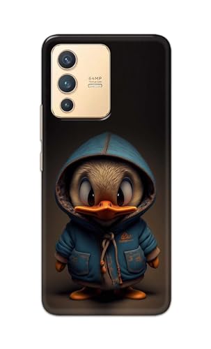 Image of PRINTFIDAA Printed Hard Back Cover Case for Vivo V23 5G Back Cover (Animated Duck) -112