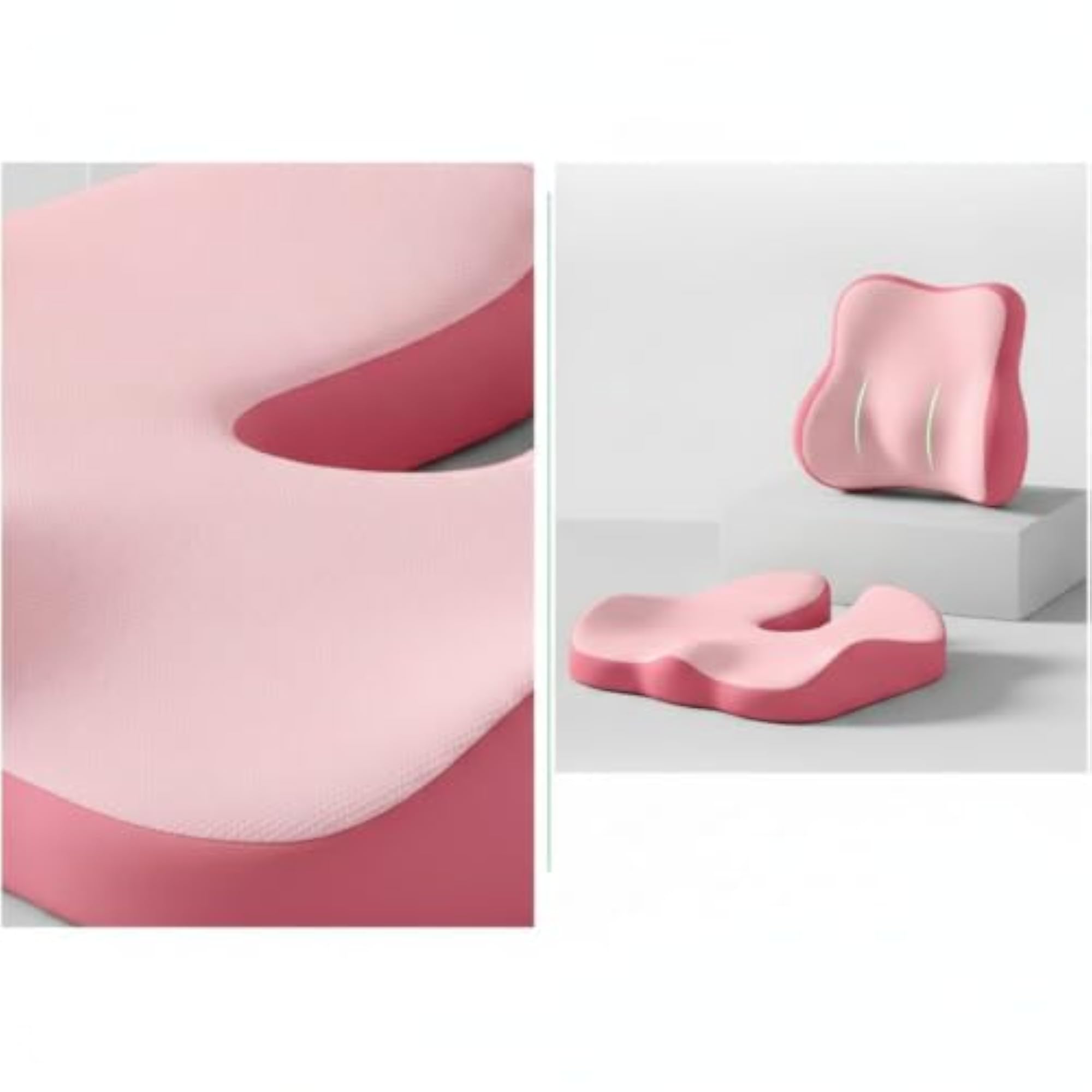 Ergonomic Seat Cushion with Support Pillow for Comfort