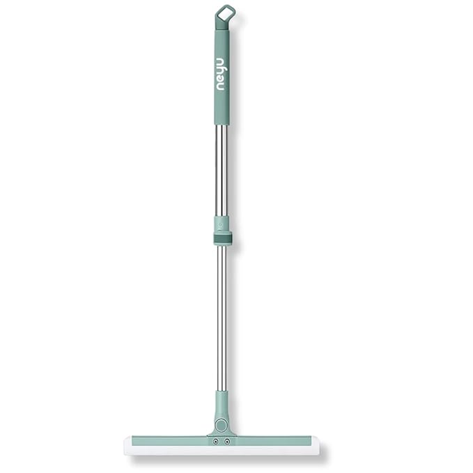 NEYU Magic Broom Sweeper with Extendable Handle | Multi-Functional Silicone Floor Sweeper for Wet & Dry Cleaning | Wipers for Bathroom Floor
