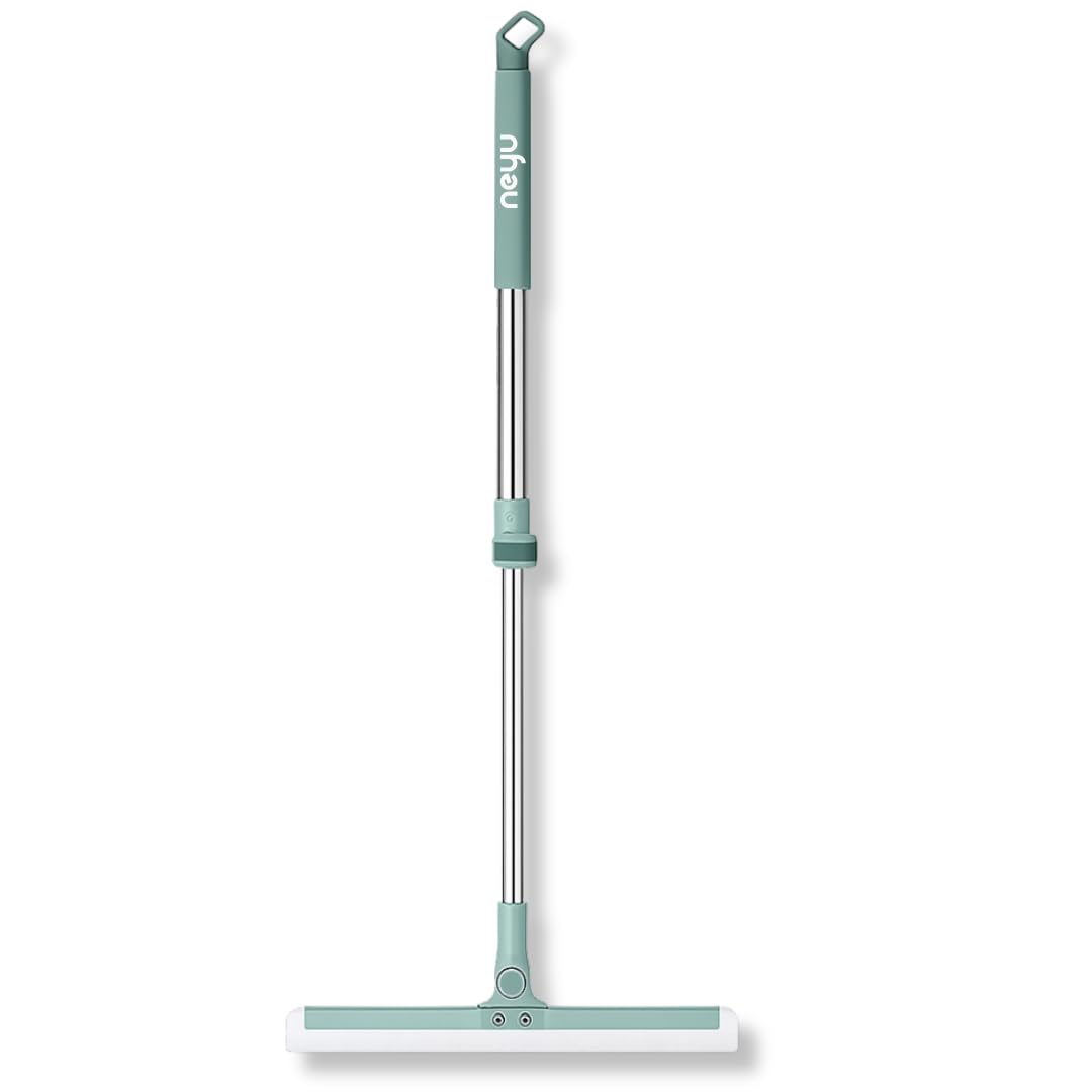 NEYU Magic Broom Sweeper with Extendable Handle | Multi-Functional Silicone Floor Sweeper for Wet & Dry Cleaning | Wipers for Bathroom Floor