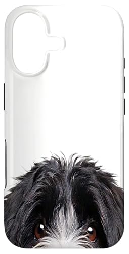 Funny Bernedoodle Peeking Dog Mom Dad Owner Case for iPhone 17