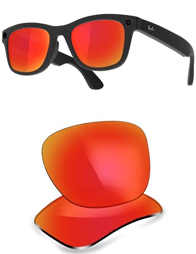 ThunderClap �Ό����������Y Ray-Ban Meta Wayfarer RW4006 50mm | RW4008 53mm �X�}�[�g�O���X�ɑΉ�, �I�[�������b�h - �Ό�, RW4008 53mm