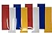 Qbc Craft Reflective Adhesive Vinyl Sheets 3.5" x 12" (8 pack) of 3M Scotchlite 7MIL 7 year Red White Blue Yellow for Cricut Expression Explore Silhouette Cameo make Adhesive Backed Vinyl Decals Signs