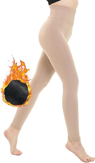 inner enrich Klassik Klassik Women/Girls Thick Fur Comfy Leggings with Socks, Winter Wear Full Warm Jeggings | Woolen Thigh Highs, Fleece Lined Slim Strechable Pants | Thermal Soft Stockings, Black-L-picture-21