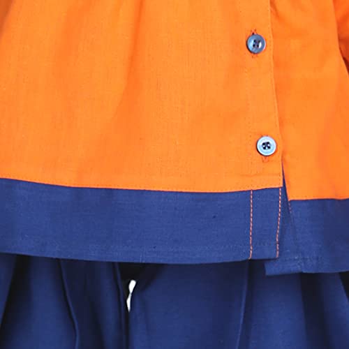 Image of BownBee Ethnic Wear Cotton Kurta Dhoti Traditional Dress Set for Baby Boys, Front Open Embroidered With Full Sleeves and V Neckline, Ideal for All Festivals