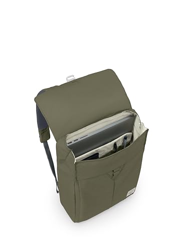 Osprey Arcane Flap Pack – Urbaner Lifestyle-Rucksack für den Alltag – Recyceltes Gewebe – Tagesrucksack - Earl Grey/Sandy Grey Heather O/S – Ansicht 6