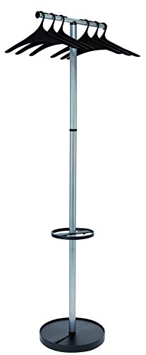 Alba PMWAVE2 Portemanteau Wave2 Acier Gris Métal / Noir Livre avec 6 Cintres