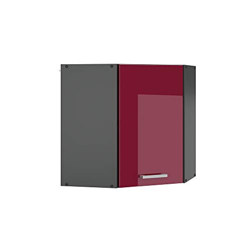 Vicco Elément Haut de Cuisine R-Line, Rouge Brillant, 57cm, pour Une Combinaison Libre au Sein de systèmes de Cuisine modulaires