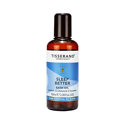 Tisserand Aromatherapy | Sleep Better | Lavender Bath Oil For A Blissful Night’s Sleep Blended With Jasmine & Sandalwood | 100% Pure Essential Oil Blend | 3.38 Fl Oz #TOP27