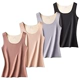 💕 Occasion appropriée - Le paquet comprend : 4 * camisole top thermique pour femmes. Ces hauts gilet thermiques pour femmes peuvent être utilisés comme pyjamas chauds, également appropriés comme couche de base pour les activités de plein air, la randonnée, la course, le cyclisme, le ski, le camping, le jogging, etc. Anniversaire parfait, jour de Thanksgiving, cadeaux de Noël et de Nouvel An pour la famille, la femme ou la petite amie.