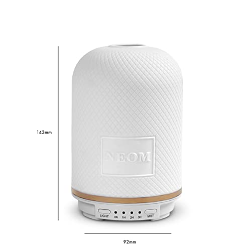 Neom – Wellbeing Pod | Premium Ultrasonic Essential Oil Diffuser | Ceramic Cover, Led Light & Timer | Aromatherapy Diffuser | Home Fragrance #TOP6