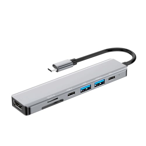 Adaptador de expansión para teletrabajo y oficina con múltiples puertos 7 en 1