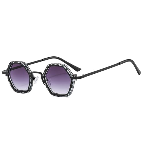 Lunettes de soleil rétro polygonales pour vos festivals d'été et sorties en ville chic