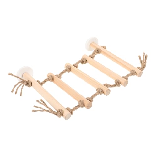 GRIRIW Wooden Bird Ladder Toy for Parrots Multi-Layer Climbing Toy Parakeet Climbing Stand Bird Cage Accessory