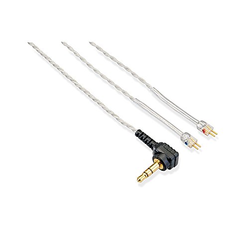 Westone AudioEpic Twisted Audio Cable – 2-Pin Connection + Aramid Fiber Reinforcement, 3.5 MM Stereo Plug – 64 Inches, Clear
