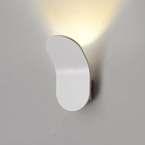 Aplique de pared LED 5W moderno en metal negro con luz calida 3000K