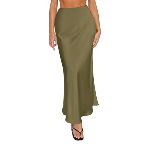 Jupe Mi-longue En Daim élastique Taille Haute Pour Femme - Style élégant Coupe Trapèze Pour Toutes Occasions