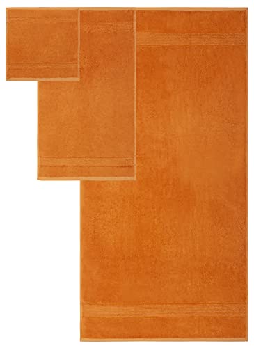 Prime Collections Ultra Soft Luxury Bamboo Cotton Bath Towel Set 8 Piece Towels 600 Gsm 2 Bath Towels 2 Hand Towels And 4 Washcloths (Orange, 8) #TOP7