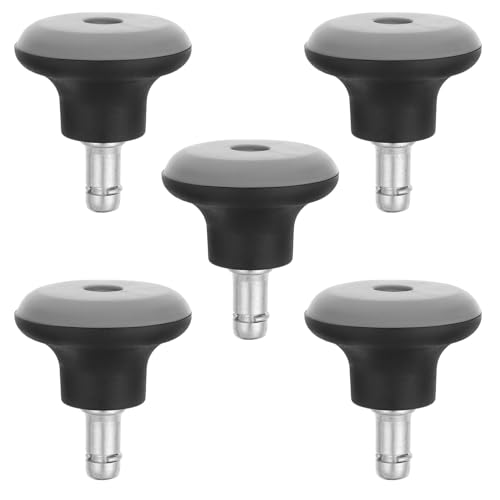 HONMEET 5pcs Solid Pu Chair Wheels Revolving Mute Caster Wheels Bearing for Office Computer Swivel Chairs Black Sturdy Replacement