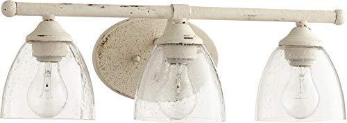 Quorum 5150-3-70 Transitional Three Light Vanity from Brooks Collection in White Finish,