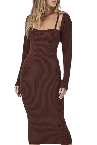 Forever 21 Women's Shrug & Sweater Cami Dress Set4
