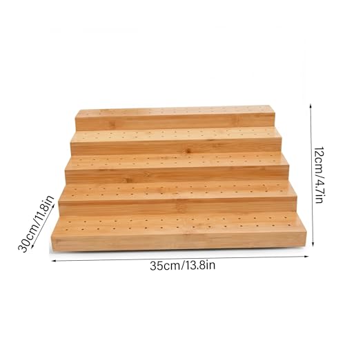 Support brochette en bambou à 5 niveaux avec structure stable et 100 pics écologiques - 4