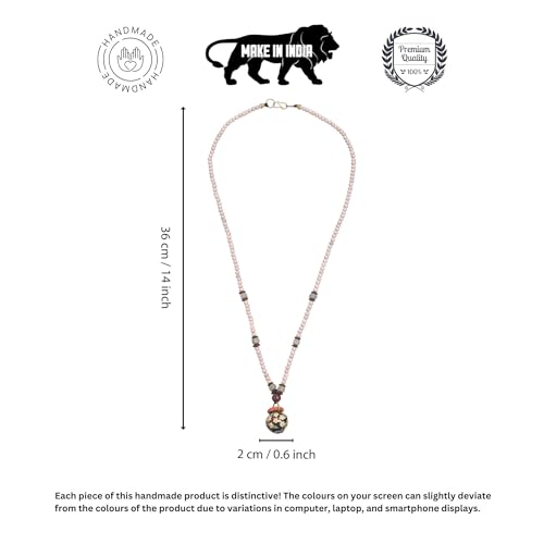Image of AAKRITI ART CREATIONS Boho & Tribal Handcrafted Ethnic Necklace Collection | Multicolour Pendants, Mandala, Lotus & Dreamcatcher Designs | Artisan Lariat, Collar & Statement Jewelry for Women