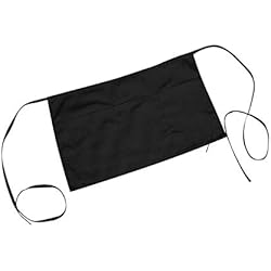 Uniformes De Trabajo Para Cafeterias MISEMIYA - DELANTAL COCINA PEQUEÑO 35mmx55mm DELANTAL FRANCÉS DELANTAL UNISEX COCINA CAFETERIA BAR HOSTELERIA DELANTAL NIÑO - Ref.866 - Negro