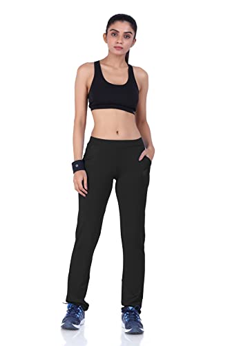 Image of Sports Women Regular Fit Activewear Track Pants | Loose Fit Workout Pant for Women | Quick-Dry | Two Pockets