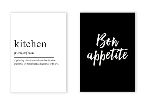 Affiches et impressions nordiques cuisine pour moderniser un mur vide