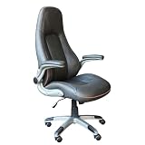 milani home - poltrona gaming ergonomica in ecopelle grigia, girevole con ruote, poggiatesta e supporto lombare, sedia ufficio, grigio