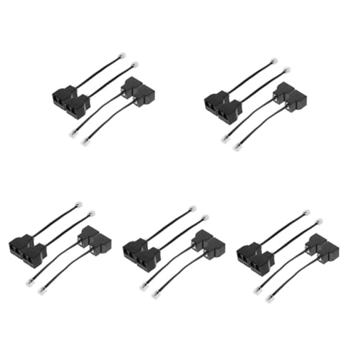 Levemolo 20pcs Splitter Adapter Telephone Converter Cable Core Pc Detachable Design for Flexible Connectivity Compatible Telephones and Fax Machines