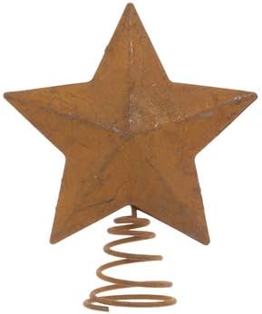 Decoración navideña para árbol de estrella de metal