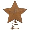 Rust mini metal star tree topper christmas decoration  urban country home decor