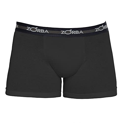 Kit 6 Cuecas Zorba Boxer Max Algodão 702 Preto - XG