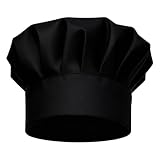 1 WANTUSHUI Gorro de cocinero para hombre, negro