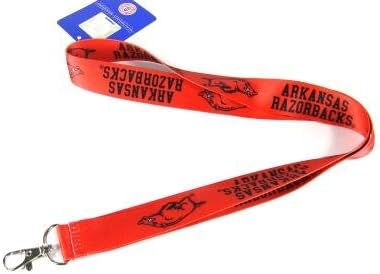 NCAAArkansas Razorbacks Double Sided Lanyard, Red, One size
