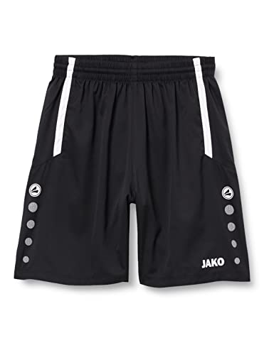 JAKO Herren Sporthose Turin, Schwarz/Weiß, XL
