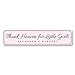 Thank Heaven for Little Girls Sign, Custom Newborn Name Decor, Baby Welcome Home Nursery Aluminum Sign - 3