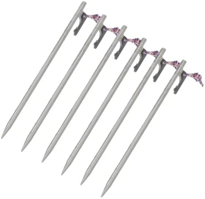 Vokkeno - Juego de estacas de aleación de titanio para tienda de campaña, juego de clavijas resistentes, toldo de campamento al aire libre, uñas