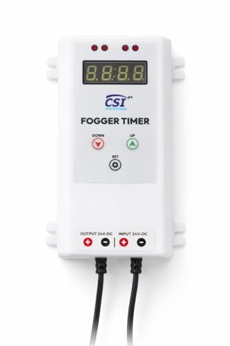 Image of CSI INTERNATIONAL Digital Cyclic Timer for Fogger, Hydroponics, Auto Cut Off Irrigation Pump, Mist Cooling, Water Motor, Up to 1Hp /15A, ON /Off in Seconds /Minutes for Agriculture & Industrial Use