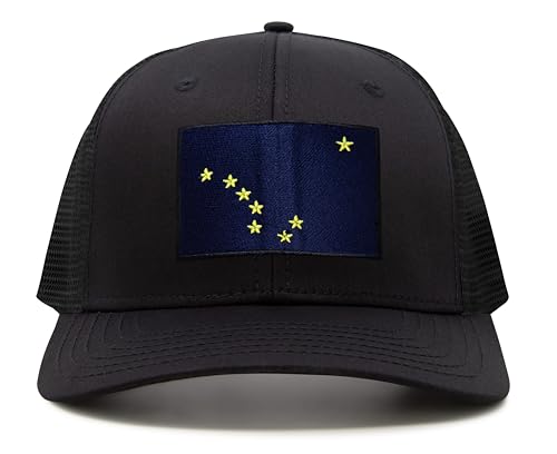 Image of International Tie State Hat for Men and Women, Adjustable Snapback Trucker Baseball Cap with Embroidered Patch